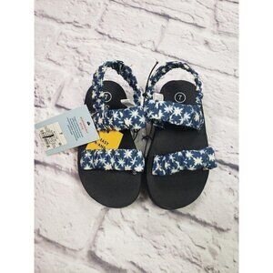 Cat & Jack Toddler Girl's Size 7 Mae Sandals Blue Black Sole
